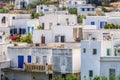 Cyclades style streets and architecture in Lefkes village, Paros, Greece Royalty Free Stock Photo