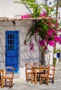 Cyclades style streets and architecture in Lefkes village, Paros, Greece