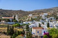 Cyclades style streets and architecture in Lefkes village, Paros, Greece Royalty Free Stock Photo