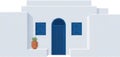 Cycladic House Facade Royalty Free Stock Photo