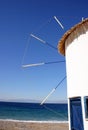 Cycladic windmill Royalty Free Stock Photo