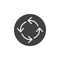 Cycle arrows icon vector