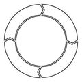 Cycle circle diagram icon, outline style Royalty Free Stock Photo