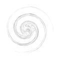 Cycle design element with contort, spin effect. Abstract swerve circlet spiral