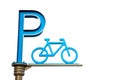 Cycle directional parking sign