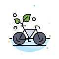 Cycle, Eco, Friendly, Plant, Environment Abstract Flat Color Icon Template Royalty Free Stock Photo