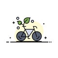Cycle, Eco, Friendly, Plant, Environment  Business Flat Line Filled Icon Vector Banner Template Royalty Free Stock Photo