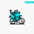 Cycle, Eco, Friendly, Plant, Environment turquoise highlight circle point Vector icon