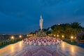 Cycle of human life breaths and slow heart beat with relax praying meditation in Wat Khao Phra Kru Temple, Si Racha District,