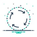 Mix icon for Cycle, reset and loop Royalty Free Stock Photo