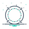 Mix icon for Cycle, update and circular Royalty Free Stock Photo