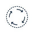 Color illustration icon for Cycle, reset and loop Royalty Free Stock Photo