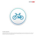 Cycle Icon - white circle button Royalty Free Stock Photo