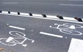 Cycle lane in Barcelona Royalty Free Stock Photo