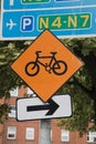 Cycle Lane Sign, Dublin Royalty Free Stock Photo