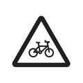 Cycle lane sign icon. Trendy Cycle lane sign logo concept on white background from Traffic Signs collection Royalty Free Stock Photo