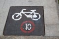 Cycle Lane Sign Royalty Free Stock Photo