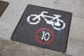 Cycle Lane Sign Royalty Free Stock Photo