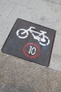 Cycle Lane Sign Royalty Free Stock Photo