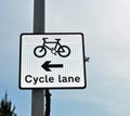 Cycle lane sign Royalty Free Stock Photo