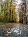 Cycle lane in the Zuiderpark Rotterdam.