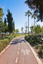 Cycle lanes at the Molos park in Limassol, Cyprus