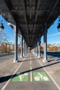 Cycle Path on the pont Bir-Hakeim - Paris Royalty Free Stock Photo