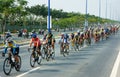 Cycle race, Asia sport activity, Vietnamese rider Royalty Free Stock Photo