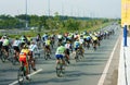 Cycle race, Asia sport activity, Vietnamese rider Royalty Free Stock Photo