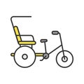 Cycle rickshaw color icon