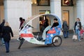 Cycle Rickshaw Driver Waiting For Customers In Nice France