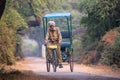 Cycle rickshaw riding in Keoladeo Ghana National Park in Bharatpur, Rajasthan, India Royalty Free Stock Photo