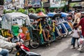 Trishaws on the Malioboro Street, Yogyakarta, Indonesia
