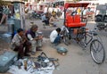 Cycle rickshaw street repair