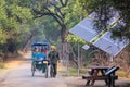 Cycle rickshaw walking in Keoladeo Ghana National Park in Bharat