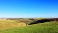 A cyclist on the Devils Dyke. Royalty Free Stock Photo