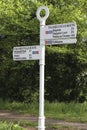 Cycle route direction sign in Ham near Kingston