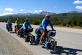 Cycle touring in Patagonia Royalty Free Stock Photo