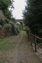 Cycle touring route along the banks of the river Sil Royalty Free Stock Photo