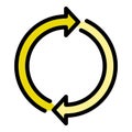 Cycle update icon vector flat