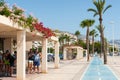 Cycleway along waterfront in Altea, Spain.