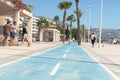 Cycleway along waterfront in Altea, Spain.