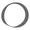 Cyclical circle, helix, volute element. Concentric shape with rotation, centrifuge, gyration effect. Twist, swirl vector
