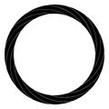 Cyclical circle, helix, volute element. Concentric shape with rotation, centrifuge, gyration effect. Twist, swirl vector