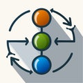 Cyclical Workflow Process Diagram Icon Royalty Free Stock Photo