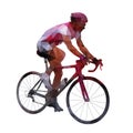 Cycling. Abstract geometrical vector road cyclist