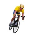 Cycling. Abstract geometrical vector road cyclist