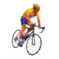 Cycling. Abstract vector road cyclist on his bike