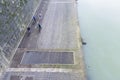 Cycling along the banks of the Tiber in Rome. Royalty Free Stock Photo