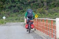 Cycling along the Carretera Austral, Patagonia, Chile Royalty Free Stock Photo